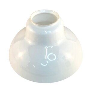 White Glass Pendant Hurricane Lamp Shade Vintage